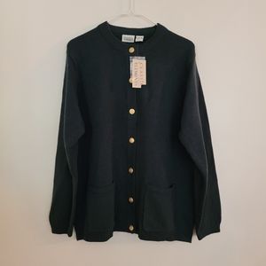Vintage NWT Forest Green Cardigan L